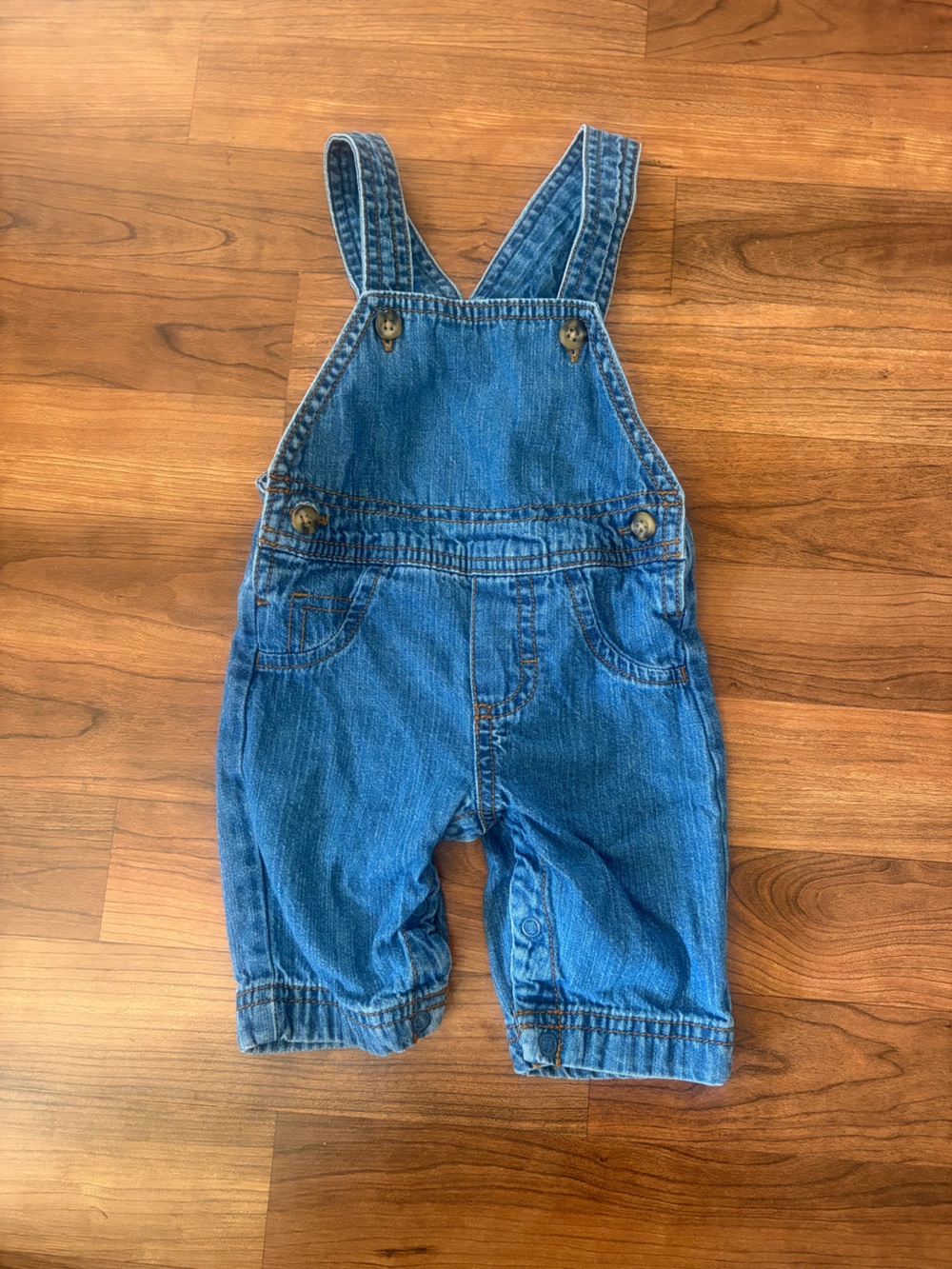 Carter's Medium Blue Denim Baby Overalls